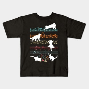 Music Note Cat Kids T-Shirt